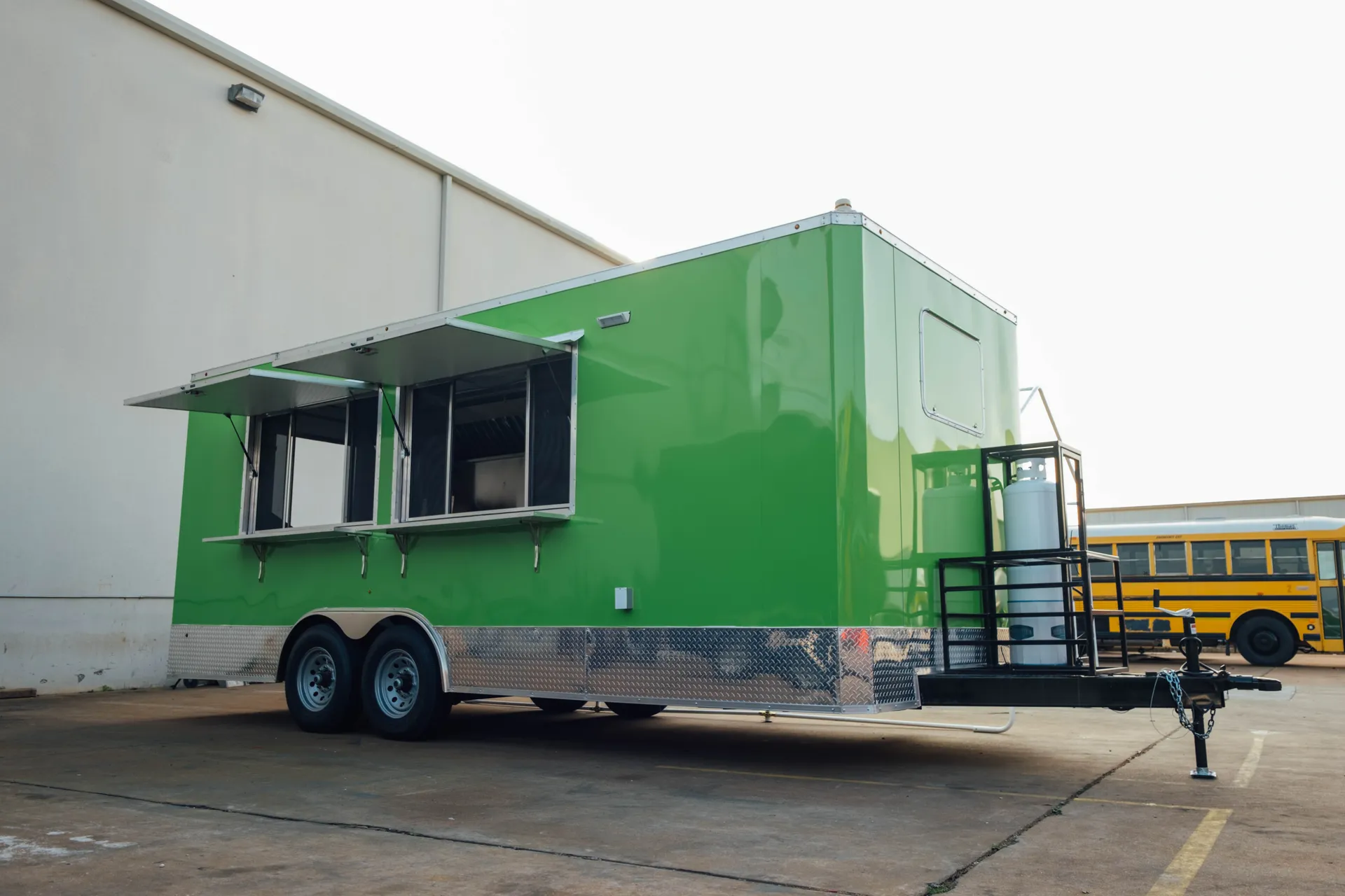 Trailer King Builders team delivering a completed food trailer