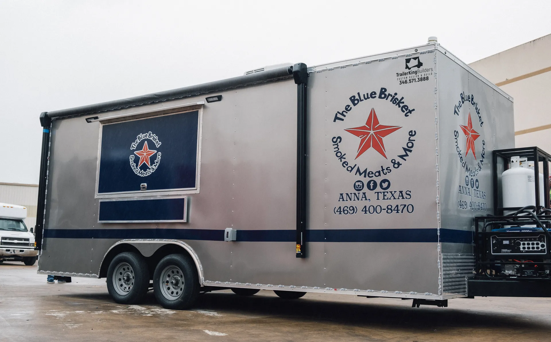 Food truck repair work at Trailer King Builders shop