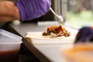 Mexican street food tacos and fajitas