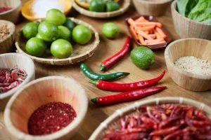 Spicy ingredients for food truck cooking
