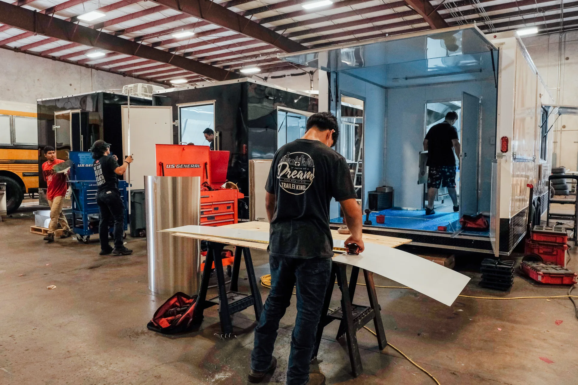 Trailer King Builders team at work in Houston, TX